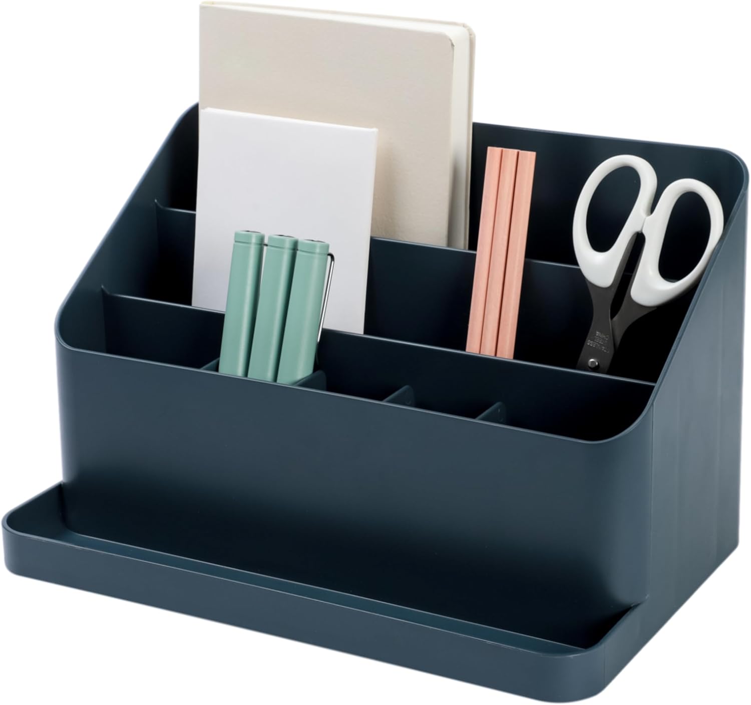 Multi-Compartment Adjustable Desk Organiser – Blue