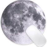 Round Cloth Mouse Pad with Non-Slip Rubber Base – 8.66 Inch, Grey