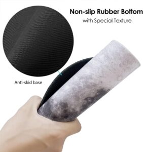 Round Cloth Mouse Pad with Non-Slip Rubber Base – 8.66 Inch, Grey